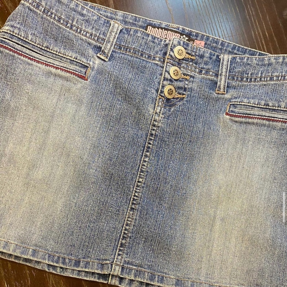 Bubblegum Jean Mini Skirt